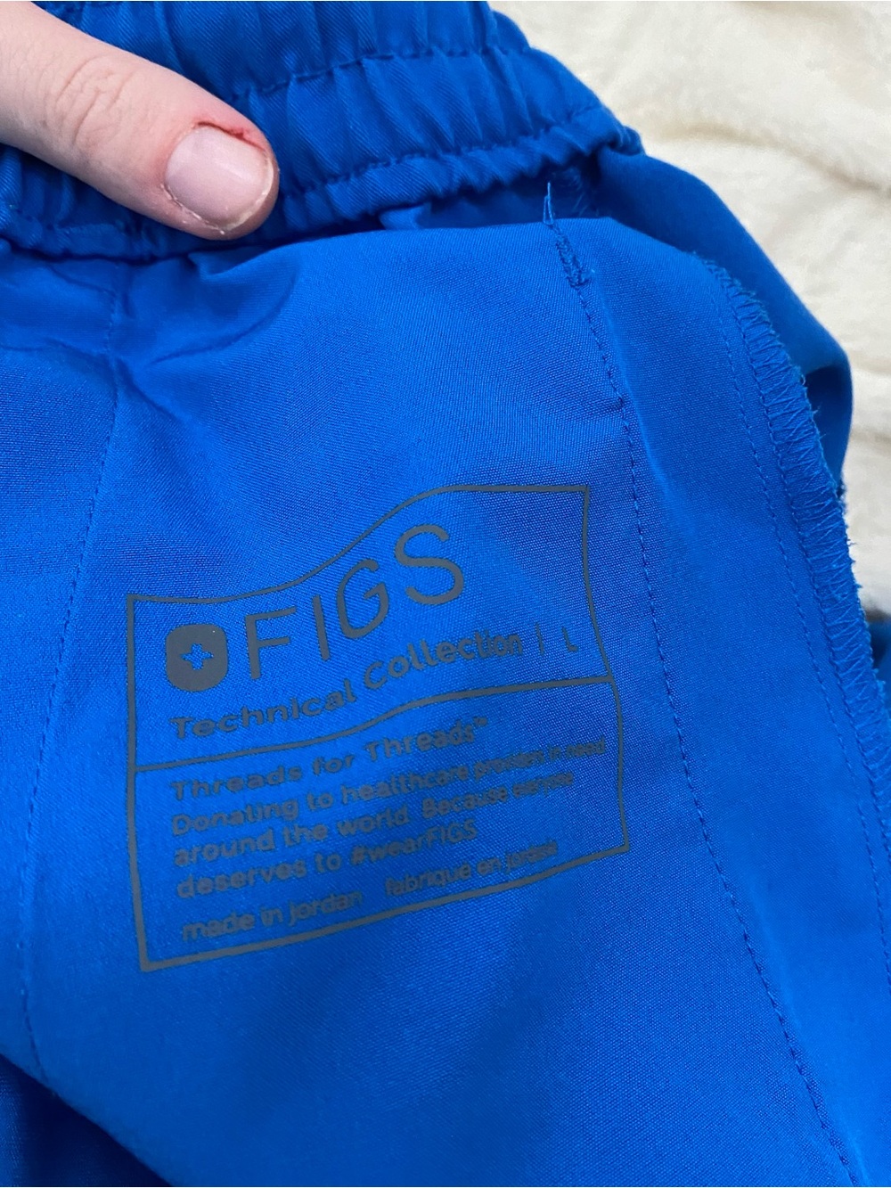 Figs Zamora jogger scrub pants blue Sz L - Picture 7 of 7